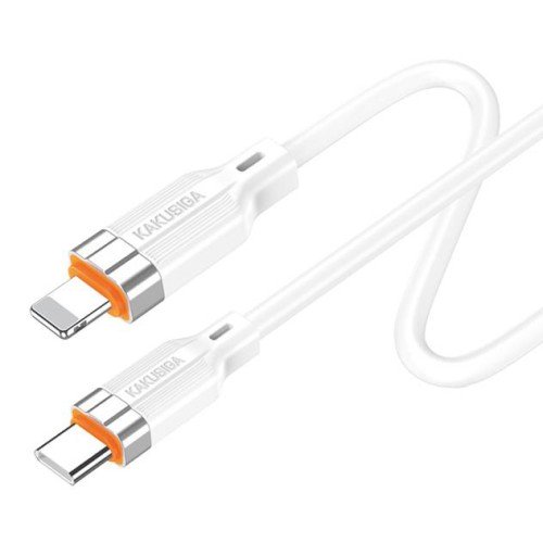 KAKUSIGA KAKUSIGA καλώδιο Lightning σε USB-C KSC-995, σιλικόνης, 30W, 480Mbps, 1m, λευκό