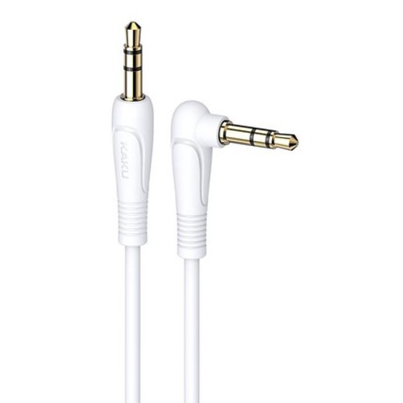 KAKUSIGA KAKUSIGA καλώδιο ήχου 3.5mm KSC-521, AUX, 90°, HiFi 1m, λευκό