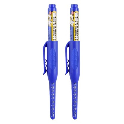 UNBRANDED Ανεξίτηλος μαρκαδόρος σημαδέματος TOOL-0099 με μακριά μύτη, 45mm, μπλε, 2τμχ