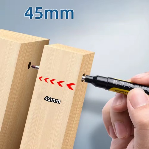 UNBRANDED Ανεξίτηλος μαρκαδόρος σημαδέματος TOOL-0100 με μακριά μύτη, 45mm, κόκκινος, 2τμχ