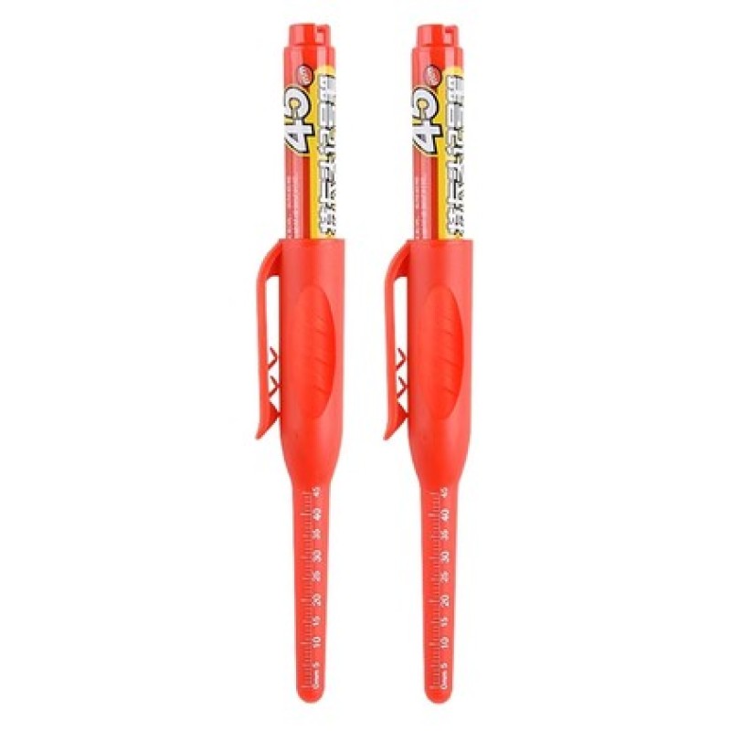 UNBRANDED Ανεξίτηλος μαρκαδόρος σημαδέματος TOOL-0100 με μακριά μύτη, 45mm, κόκκινος, 2τμχ