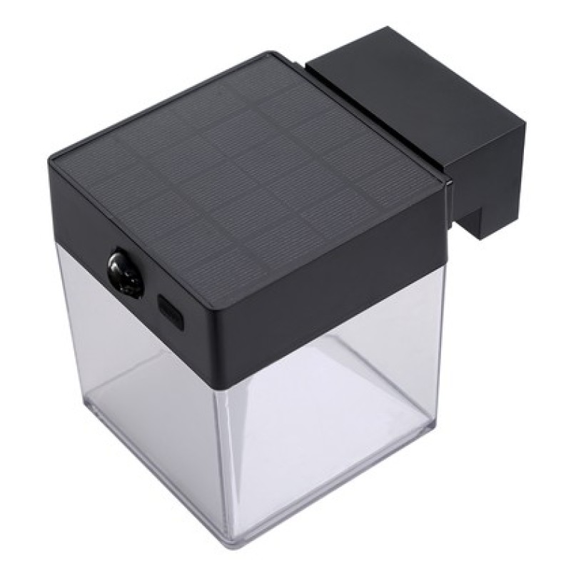 Powertech POWERTECH LED ηλιακό φωτιστικό PT-1519 με αισθητήρα κίνησης, 4W, 2000mAh, μαύρο