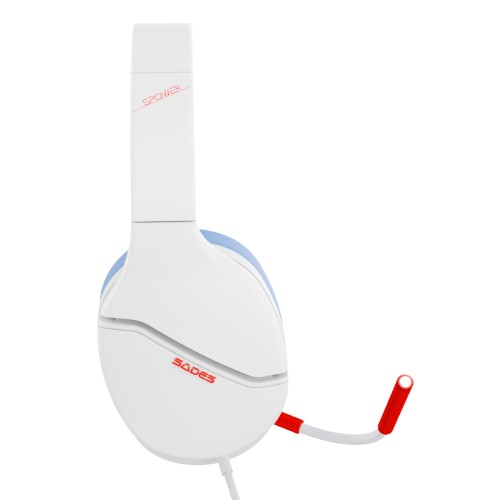 SADES SADES gaming headset SPOWER, 3.5mm σύνδεση, 40mm, multi-platform, λευκό