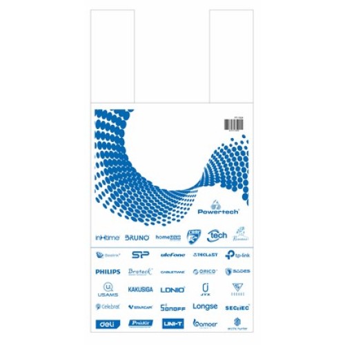 UNBRANDED Σακούλα εμπορευμάτων τύπου φανελάκι PT-1524, 30x60cm, νάιλον, 20τμχ