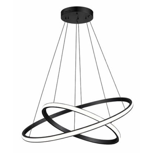 Powertech POWERTECH LED φωτιστικό οροφής PT-1525, 25W, 4000K, Φ40x120cm, μαύρο