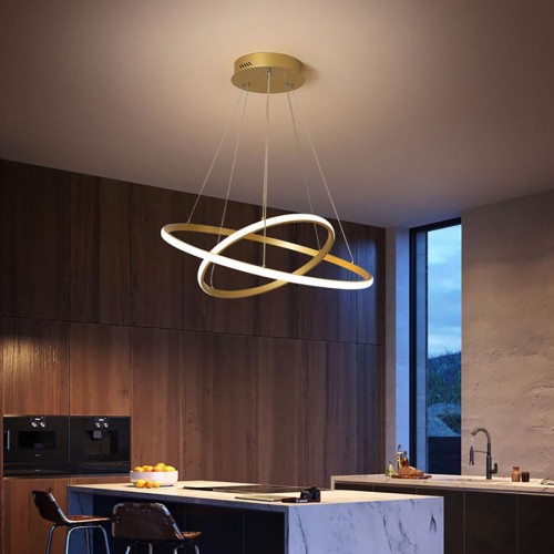 Powertech POWERTECH LED φωτιστικό οροφής PT-1526, 25W, 4000K, Φ40x120cm, χρυσό
