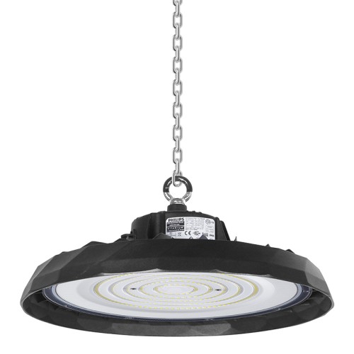 Powertech POWERTECH LED φωτιστικό καμπάνα PT-1531, 100W, 6500K, Φ30x11cm, IP65, μαύρο