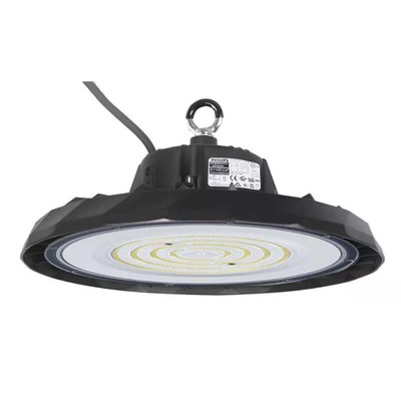 Powertech POWERTECH LED φωτιστικό καμπάνα PT-1531, 100W, 6500K, Φ30x11cm, IP65, μαύρο