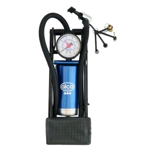 ALCA ALCA τρόμπα ποδιού 201200 με μανόμετρο, 100PSI, μπλε