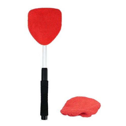 HEYNER HEYNER βούρτσα με πανί μικροϊνών 407630, πτυσσόμενη έως 50cm, μαύρη/κόκκινη