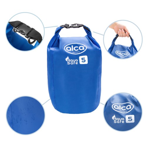 ALCA ALCA αδιάβροχος σάκος χειρός 516050, 5L, 39x15x9cm, μπλε
