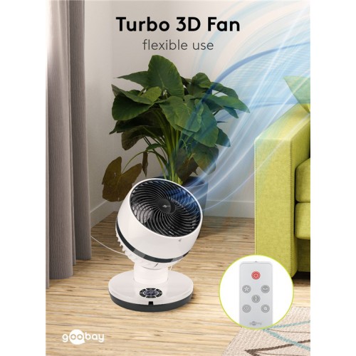 GOOBAY GOOBAY ανεμιστήρας δαπέδου 59515 με χειριστήριο, 23cm, 70W, λευκός