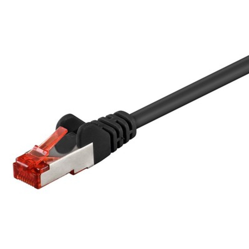 GOOBAY GOOBAY καλώδιο δικτύου 68687, CAT 6 S/FTP, 250MHz, copper, 0.5m, μαύρο