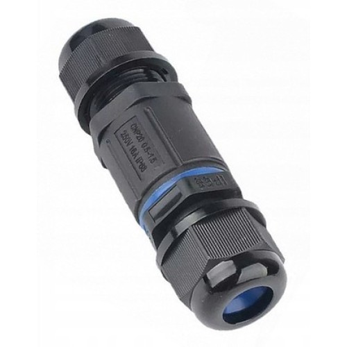 Powertech POWERTECH αδιάβροχος σύνδεσμος καλωδίων τροφοδοσίας TOOL-0112, 3pin, IP68, μαύρος