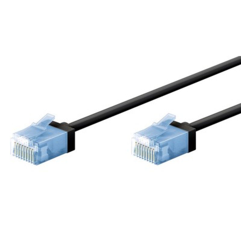 GOOBAY GOOBAY καλώδιο δικτύου 74241, CAT 6A U/UTP, ultra slim, copper, 500MHz, 10m, μαύρο