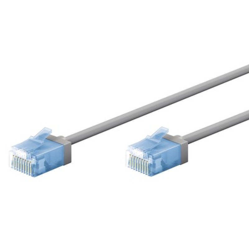 GOOBAY GOOBAY καλώδιο δικτύου 74228, CAT 6A U/UTP, ultra slim, copper, 500MHz, 15m, γκρι