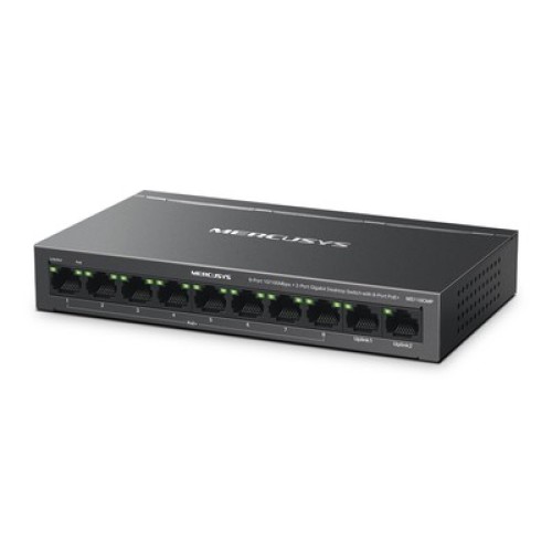 MERCUSYS MERCUSYS Desktop Switch MS110CMP, 8x 10/100Mbps PoE+, 2x Gigabit, Ver. 1.0