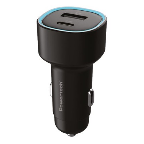 Powertech POWERTECH φορτιστής αυτοκινήτου PT-1539, USB & USB-C, 85W, μαύρος
