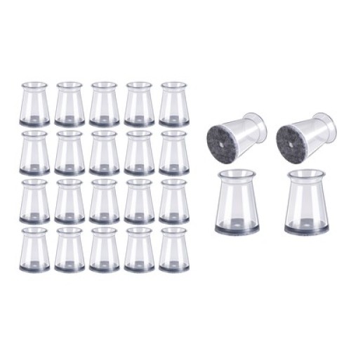 HOME USE HOME USE προστατευτικές τάπες επίπλων HUH-0258, 16-23mm, διάφανες, 24τμχ