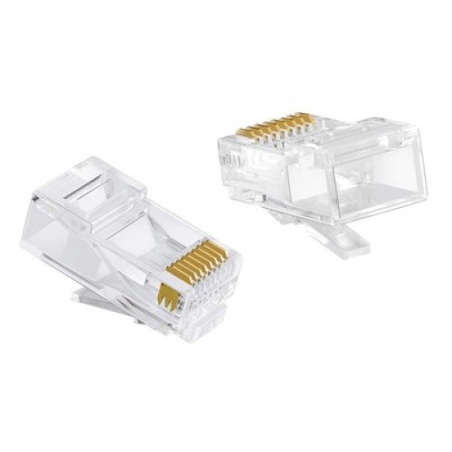 Powertech POWERTECH βύσμα RJ45 CAB-N447, ανοιχτού τύπου, Cat 6/6a UTP, διάφανο, 50τμχ