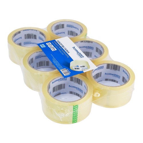 HOME USE HOME USE αυτοκόλλητη ταινία HUH-0259, διάφανη, αθόρυβη, 48mm, 60m, 6τμχ