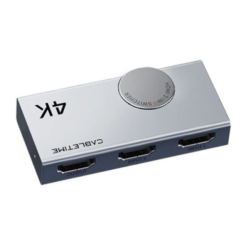 CABLETIME CABLETIME HDMI switch CT-HS4K2-AG, 2 σε 1, 4K/60Hz, bi-directional, γκρι