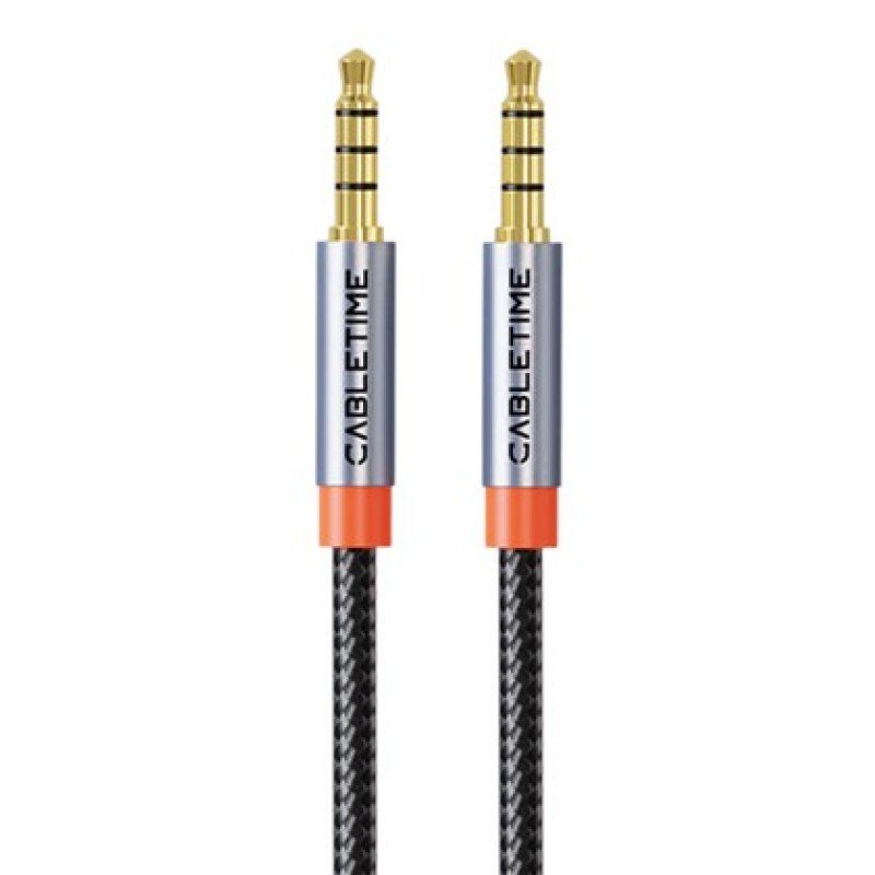 CABLETIME CABLETIME καλώδιο ήχου 3.5mm CT-AM35M, gold plated, 1.5m, μαύρο