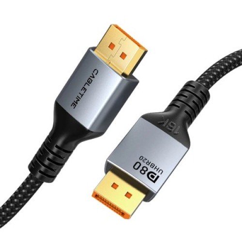 CABLETIME CABLETIME καλώδιο DisplayPort 2.1 CT-DP16K, VESA Certified, 16K/60Hz, 80 Gbps, 2m, μαύρο