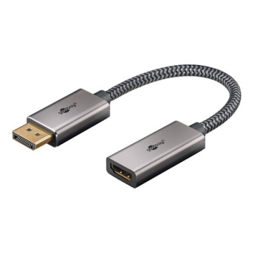GOOBAY GOOBAY αντάπτορας DisplayPort σε HDMI 75271, 4K/60Hz, 0.2m, γκρι