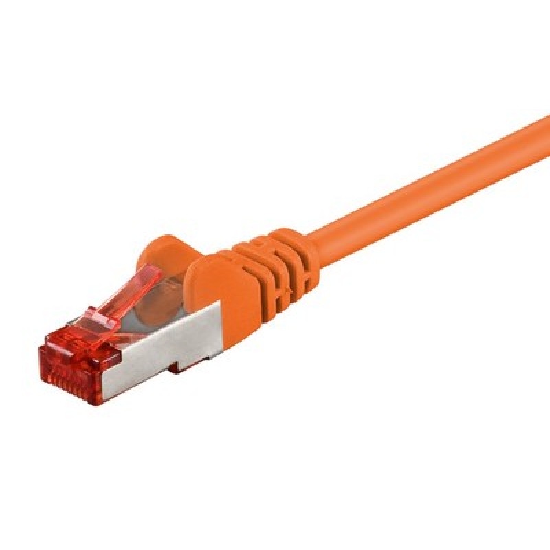 GOOBAY GOOBAY καλώδιο δικτύου 92457, CAT 6 S/FTP, copper, 250MHz, 0.15m, πορτοκαλί