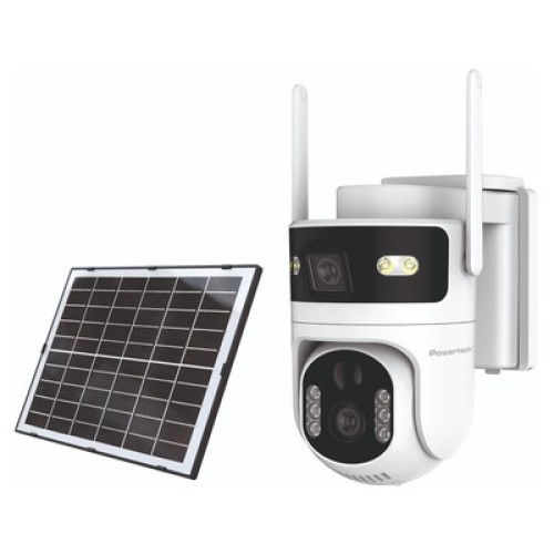 Powertech POWERTECH smart ηλιακή κάμερα PT-1547, dual lens, 4MP, 4G, PTZ, SD, IP65