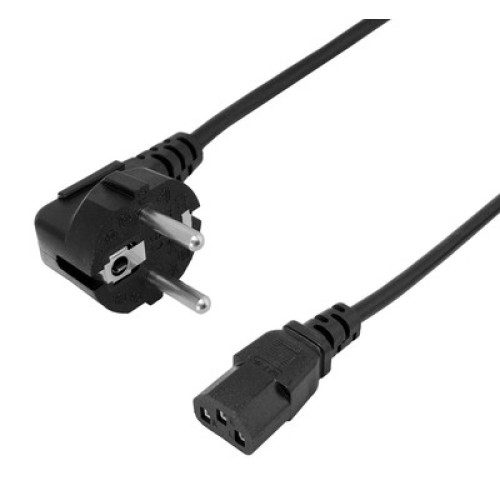 Powertech POWERTECH καλώδιο τροφοδοσίας CAB-P046, 3x 0.75mm², CCS, 1m, μαύρο