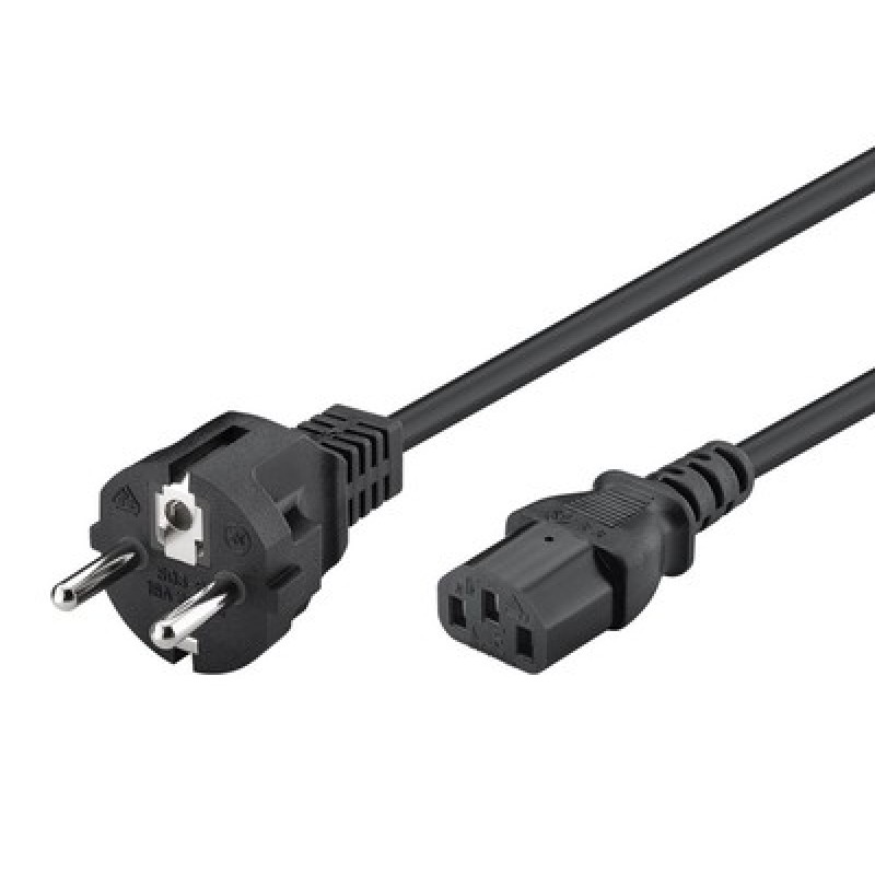 Powertech POWERTECH καλώδιο τροφοδοσίας CAB-P048, 3x 0.75mm², copper, 1m, μαύρο
