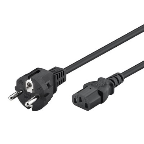 Powertech POWERTECH καλώδιο τροφοδοσίας CAB-P049, 3x 0.75mm², copper, 2m, μαύρο