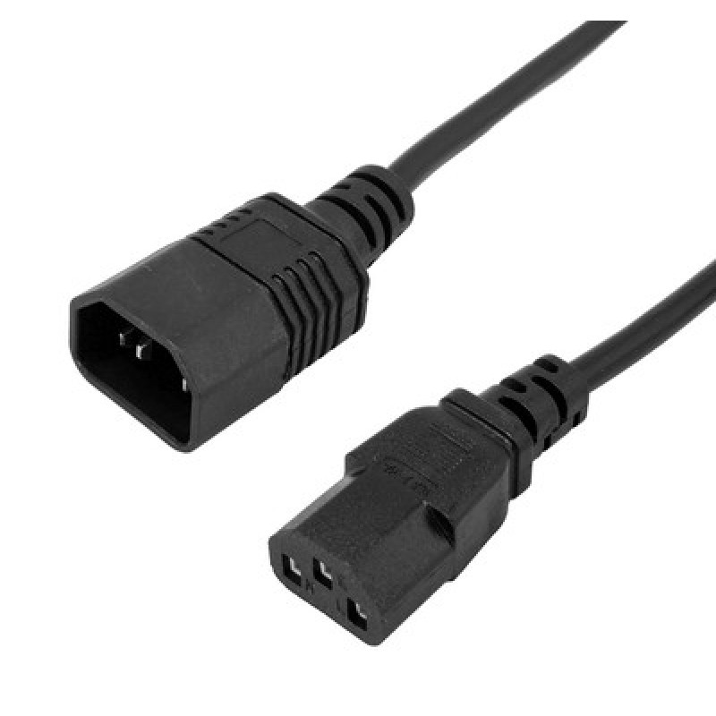 Powertech POWERTECH καλώδιο προέκτασης τροφοδοσίας CAB-P053, 3x 0.75mm², copper, 1.5m, μαύρο
