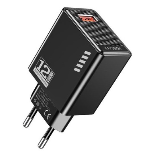 KAKUSIGA KAKUSIGA φορτιστής τοίχου KSC-1235, USB, 12W, μαύρος