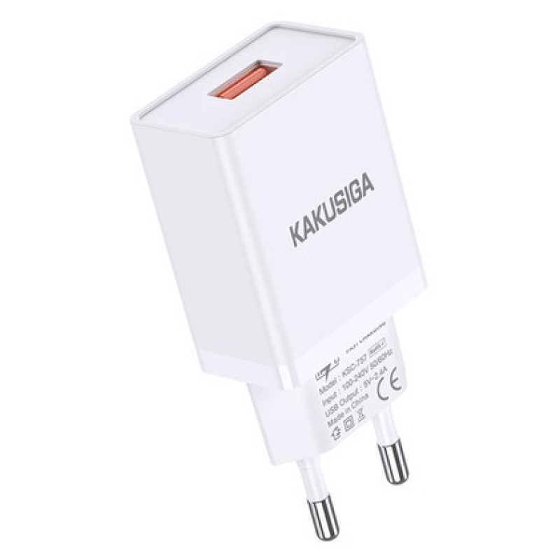KAKUSIGA KAKUSIGA φορτιστής τοίχου KSC-930, USB, 2.4A, λευκός