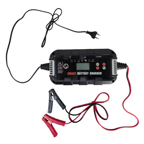 BYGD BYGD φορτιστής & συντηρητής μπαταρίας αυτοκινήτου F26000M με οθόνη, 6V/8-24A 12V/4-26A 24V/2-13A