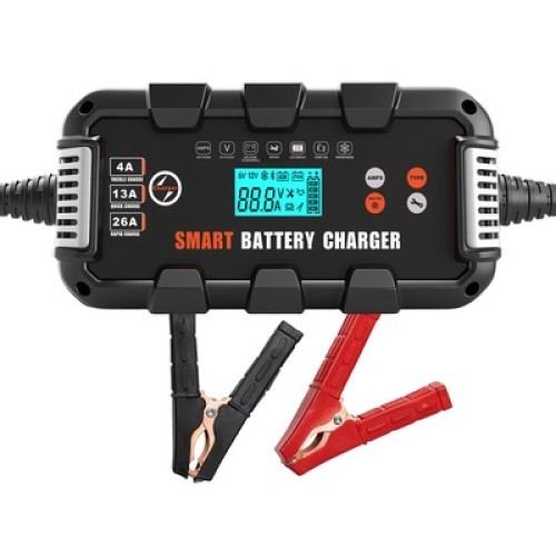 BYGD BYGD φορτιστής & συντηρητής μπαταρίας αυτοκινήτου F26000M με οθόνη, 6V/8-24A 12V/4-26A 24V/2-13A