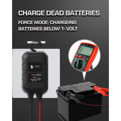 BYGD BYGD φορτιστής & συντηρητής μπαταρίας αυτοκινήτου S5000, 6V/2A 12V/5A