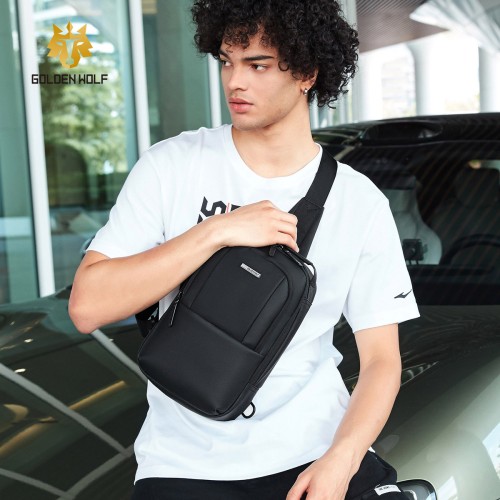 GOLDEN WOLF GOLDEN WOLF τσάντα Crossbody GXB00725, 4L, μαύρη
