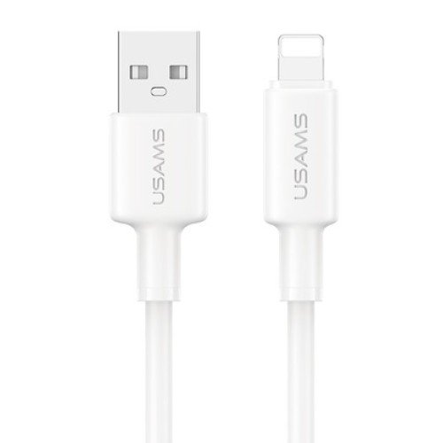USAMS USAMS καλώδιο Lightning σε USB SJ762, 2.4A 12W, 480Mbps, 1m, λευκό