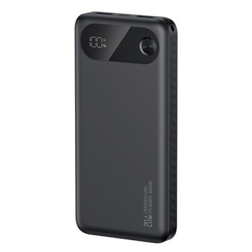 USAMS USAMS power bank CD249 με οθόνη, 3x θύρες εξόδου, 10000mAh, PD20W, μαύρο