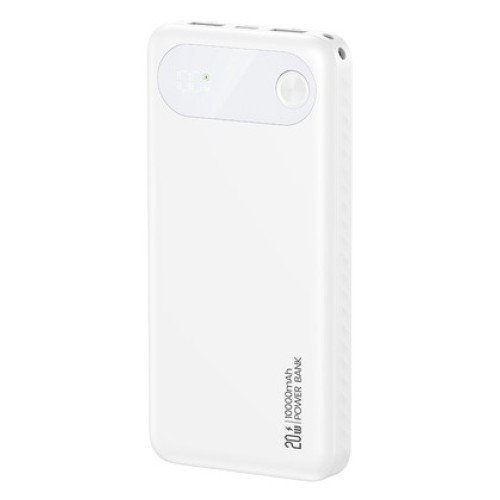USAMS USAMS power bank CD249 με οθόνη, 3x θύρες εξόδου, 10000mAh, PD20W, λευκό
