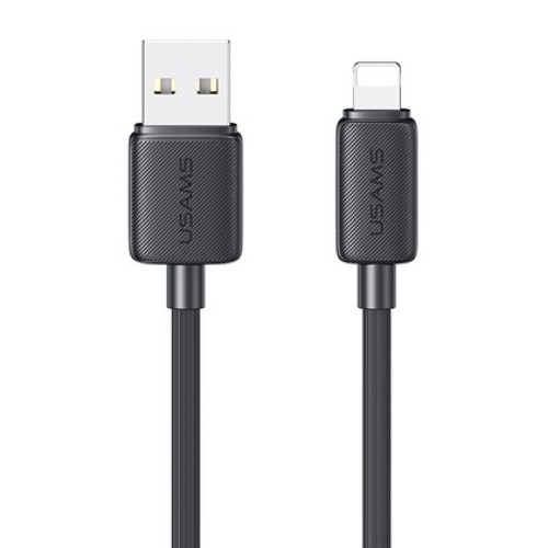 USAMS USAMS καλώδιο Lightning σε USB US-SJ694, 2.4A, 480Mbps, 2m, μαύρο