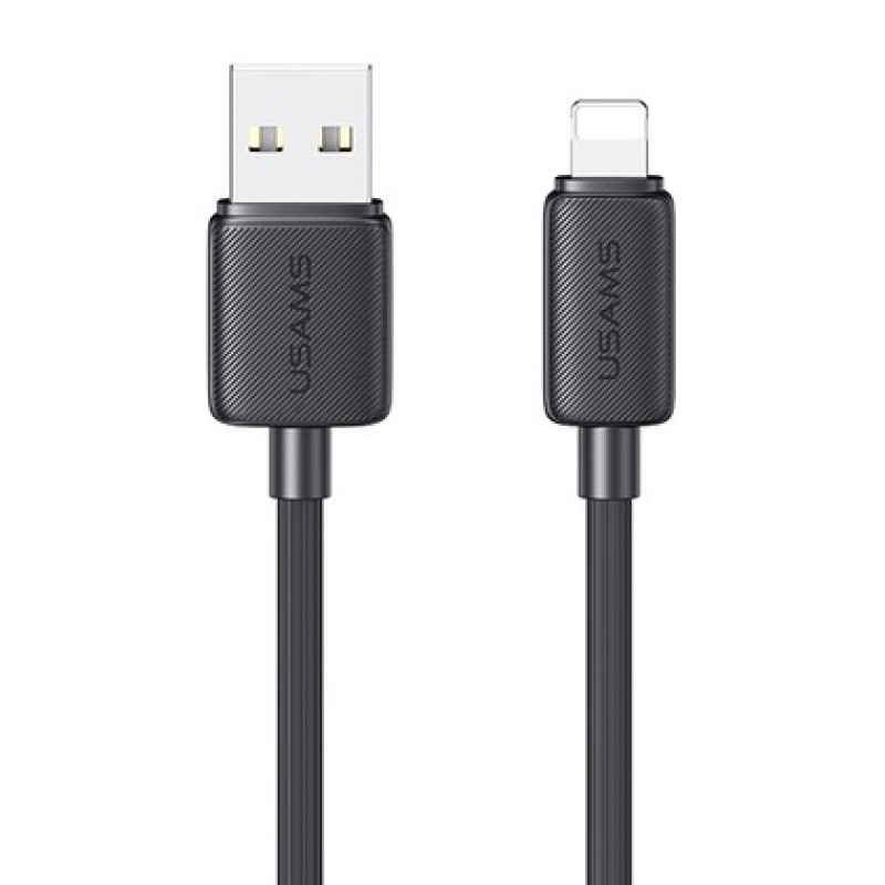 USAMS USAMS καλώδιο Lightning σε USB US-SJ694, 2.4A, 480Mbps, 2m, μαύρο