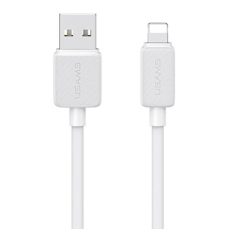 USAMS USAMS καλώδιο Lightning σε USB US-SJ694, 2.4A, 480Mbps, 2m, λευκό