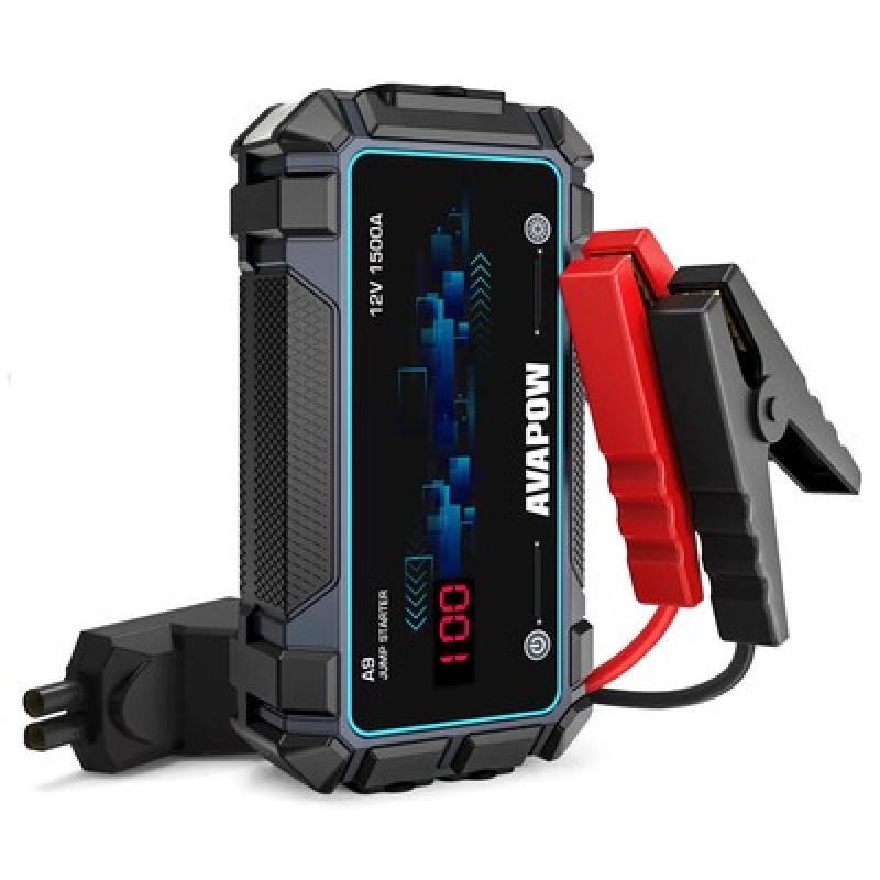 AVAPOW AVAPOW εκκινητής μπαταρίας αυτοκινήτου A9 με φακό, 12V/2500A, 8000mAh