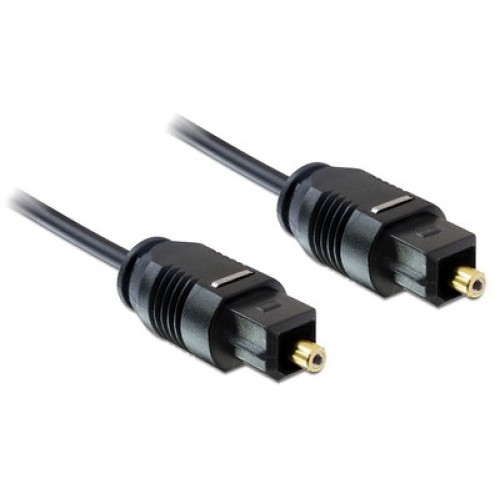 DELOCK DELOCK καλώδιο ήχου Toslink 82879, gold plated, 2.2mm, 1m, μαύρο