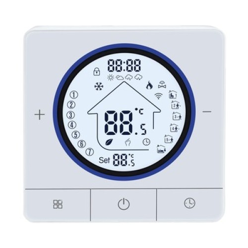 UNBRANDED Smart θερμοστάτης αερίου BHT-800WM-GCLW, WiFi, επιτοίχιος, λευκός